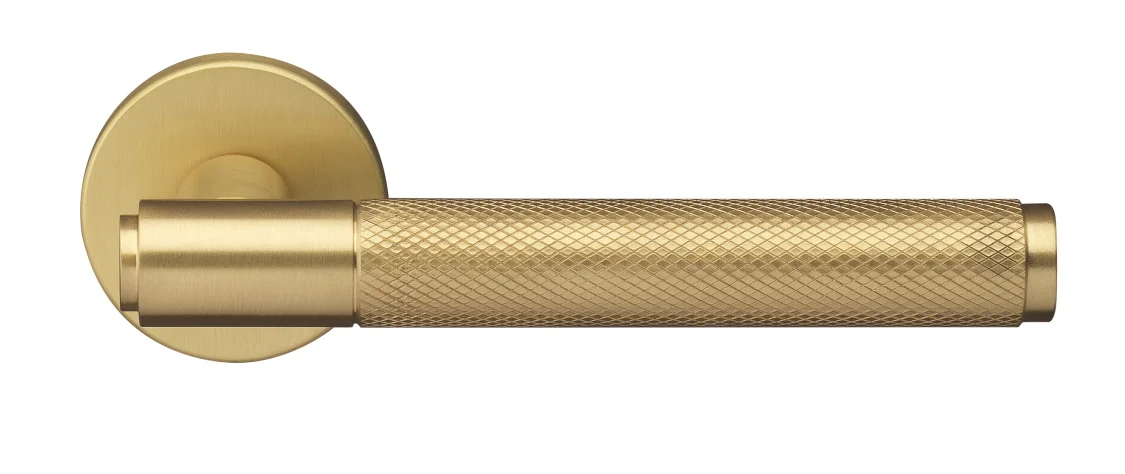 BRIDGE R6 OSA, ручка дверная с усиленной розеткой, цвет -  матовое золото фото купить Минск