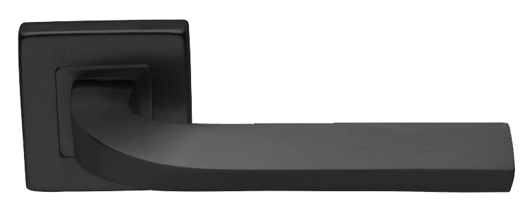 Ручка дверная TENDER S3 NERO раздельная на квадратной розетке, цвет - черный фото купить Минск