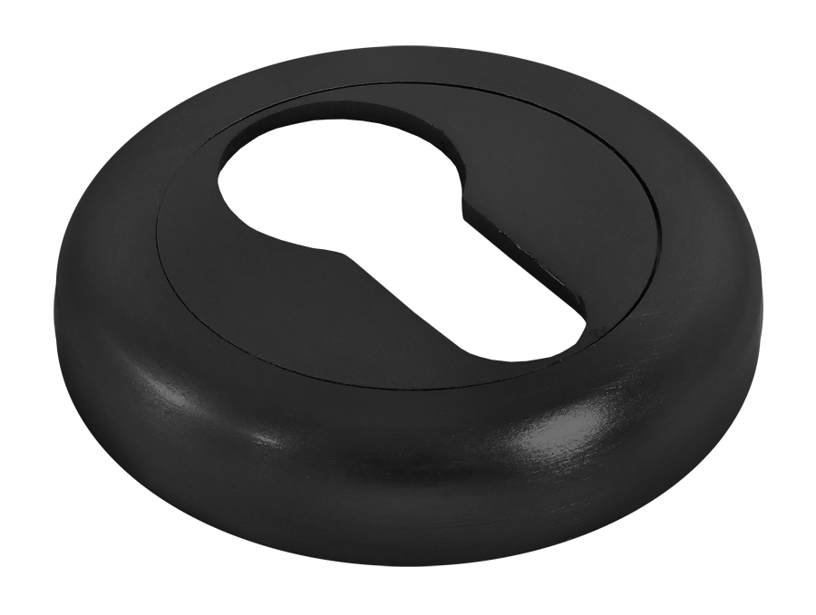 Накладка на ключевой цилиндр LUX-KH-R4 NERO на круглой розетке, цвет - черный фото купить в Минске