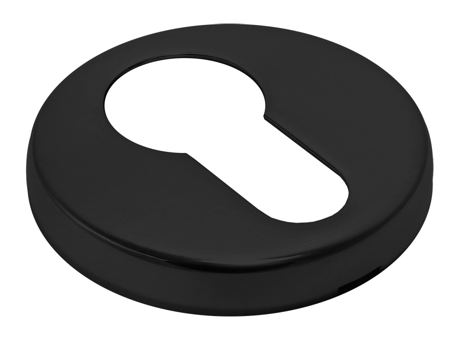 Накладка на ключевой цилиндр LUX-KH-R3-E NERO на круглой розетке, цвет - черный фото купить в Минске