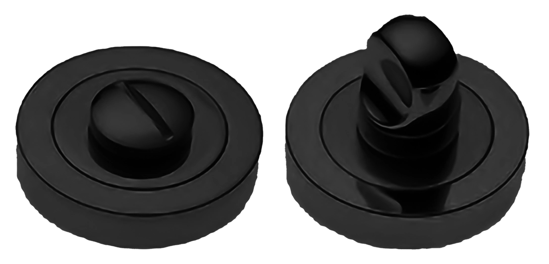 Завертка сантехническая LUX-WC-R4-LU NERO на круглой розетке, цвет  - черный фото купить Минск
