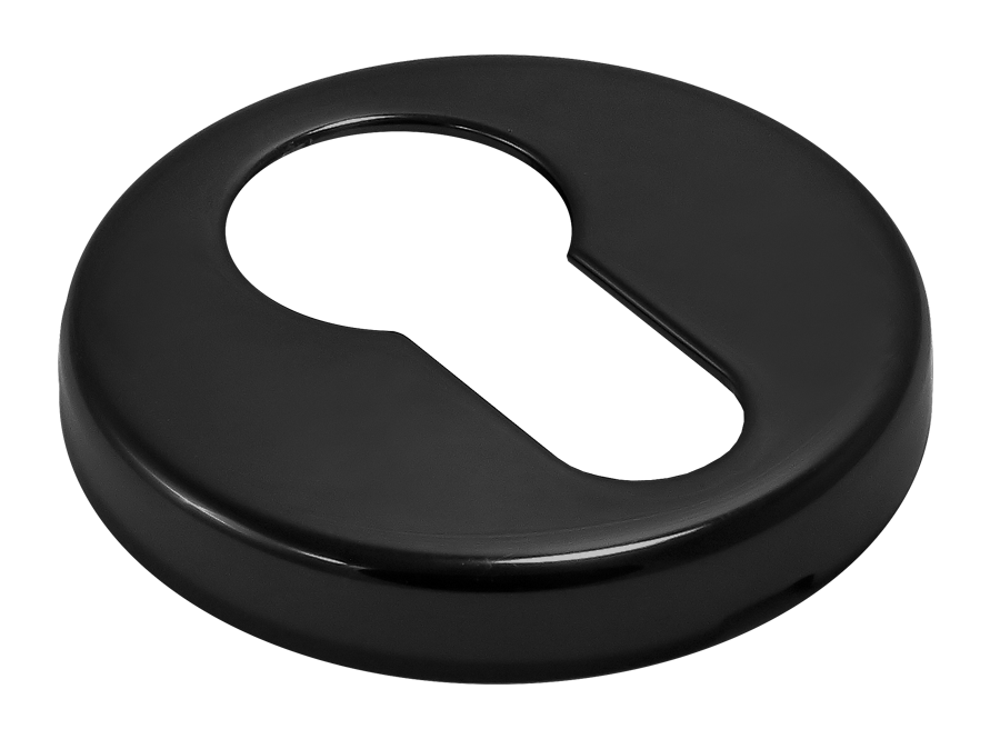 Накладка на ключевой цилиндр LUX-KH-R3 NERO на круглой розетке, цвет - черный фото купить в Минске