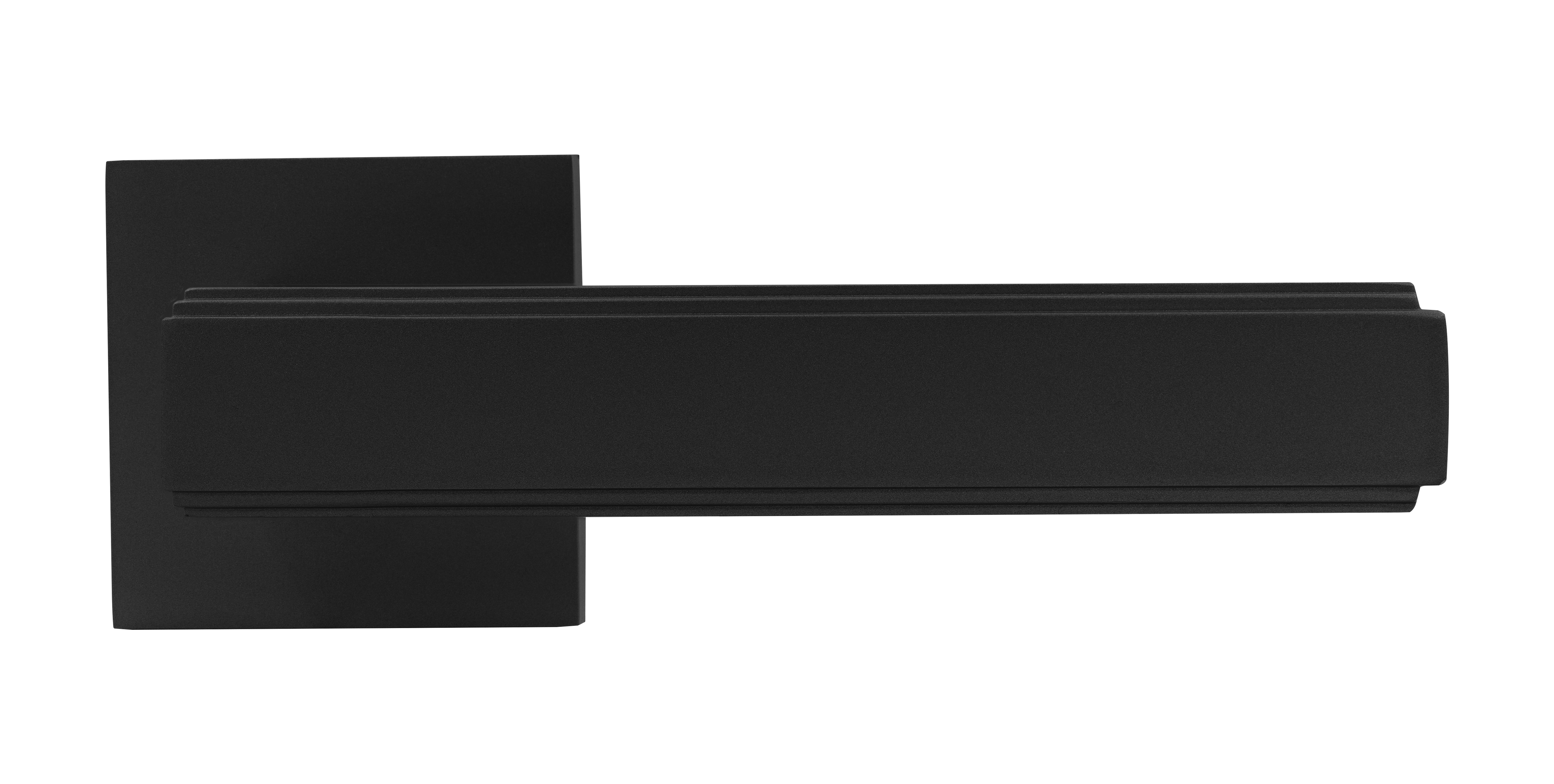 Ручка дверная MH-64-S6 BL STEPS на квадратной розетке 6 мм, цвет черный фото купить в Минске