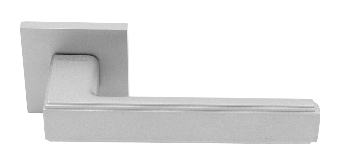 Ручка дверная MH-64-S6 ASC STEPS на квадратной розетке 6 мм, цвет анодированный матовый хром фото купить Минск