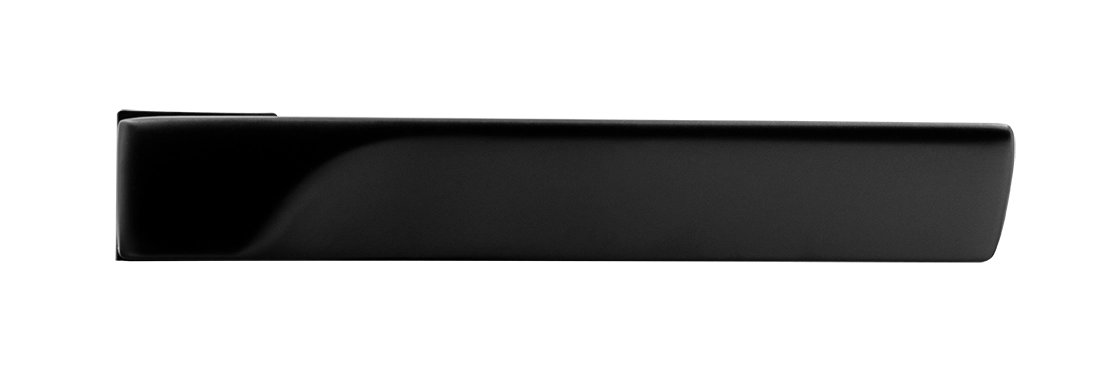 Ручка дверная FIORD-SM NERO-ST, с невидимой квадратной розеткой, цвет черный soft-touch, ЦАМ фото купить в Минске