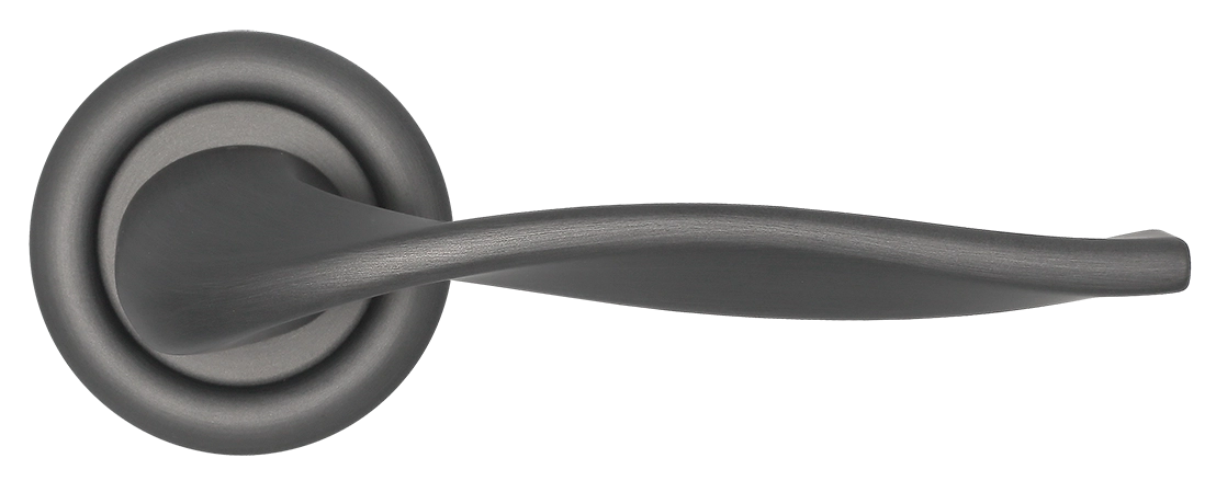 Ручка дверная SKYSCRAPER R7 SST на круглой розетке, цвет Летняя гроза/Summer Storm фото morelli Минск