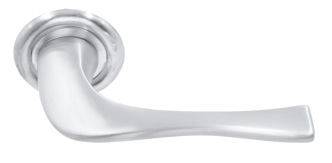 Ручка дверная SKYSCRAPER R7 WF на круглой розетке, цвет Зимняя стужа/Winter Frost фото купить Минск