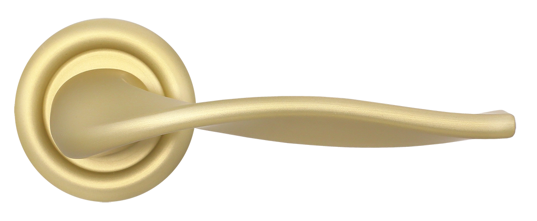 Ручка дверная SKYSCRAPER R7 AH на круглой розетке, цвет Осенний мёд/Autumn Honey фото купить в Минске