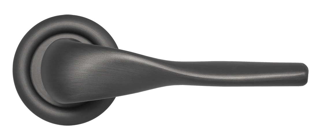 Ручка дверная LVB R7 SST на круглой розетке, цвет Летняя гроза/Summer Storm фото купить в Минске