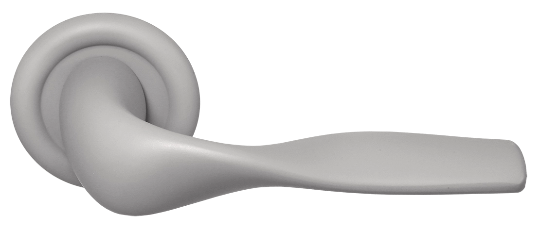 Ручка дверная LVB R7 SMI на круглой розетке, цвет Весенняя дымка/Spring Mist фото купить Минск