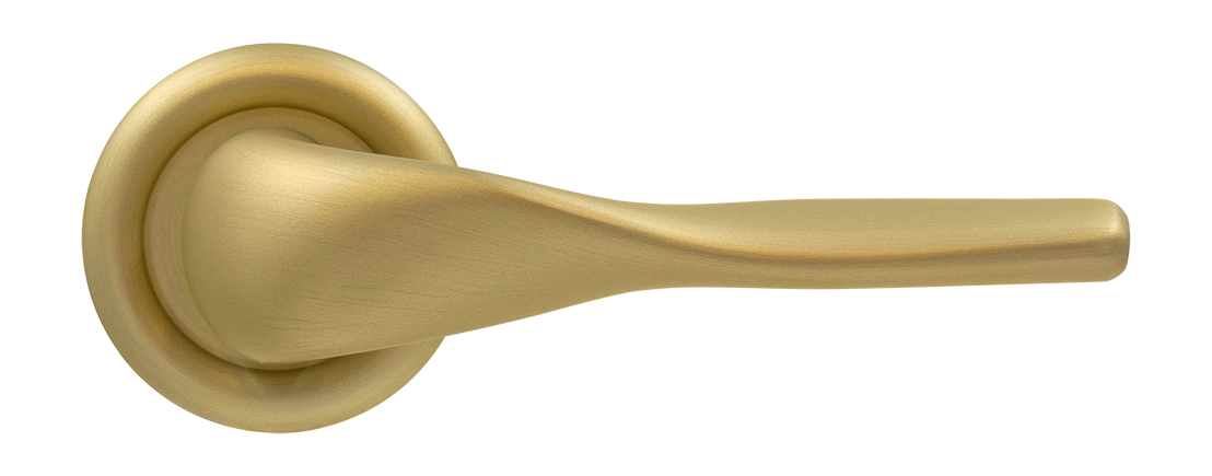 Ручка дверная LVB R7 AH на круглой розетке, цвет Осенний мёд/Autumn Honey фото купить в Минске