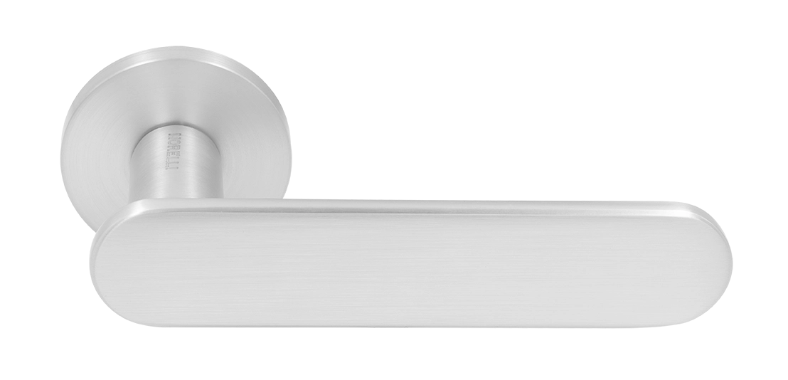 Ручка дверная MH-65-R6 SEMPIONE SC на круглой розетке, цвет матовый хром фото купить Минск