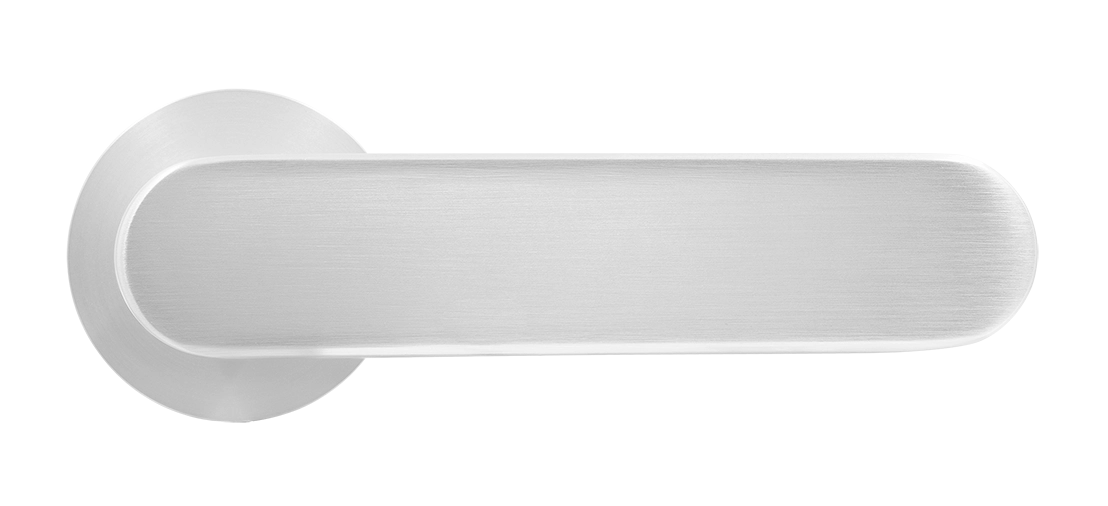 Ручка дверная MH-65-R6 SEMPIONE SC на круглой розетке, цвет матовый хром фото купить в Минске