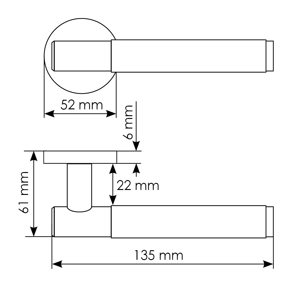 Комплект дверных ручек MH-57-R6T BL + защёлка бесшумная M1895 BL + петли врезные универсальные MSN 100X70X2.5-4BB BL (2шт), цвет черный фото купить в Минске