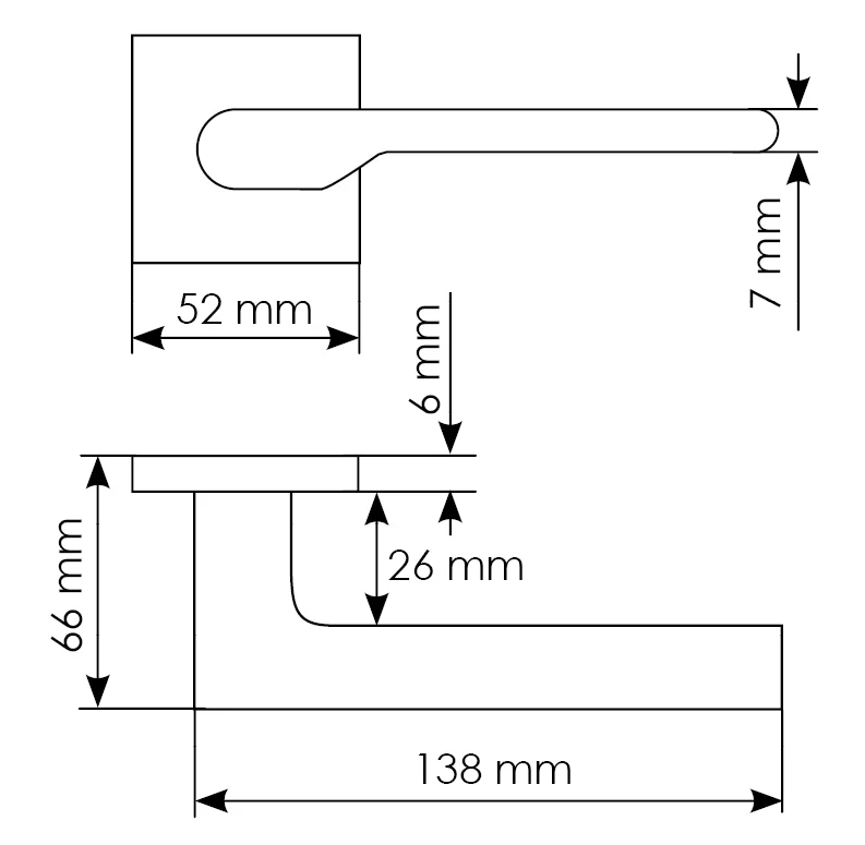 Комплект дверных ручек MH-53-S6 W + защёлка бесшумная M1895 W + петли врезные универсальные MSN 100X70X2.5-4BB W (2шт), цвет белый фото купить в Минске