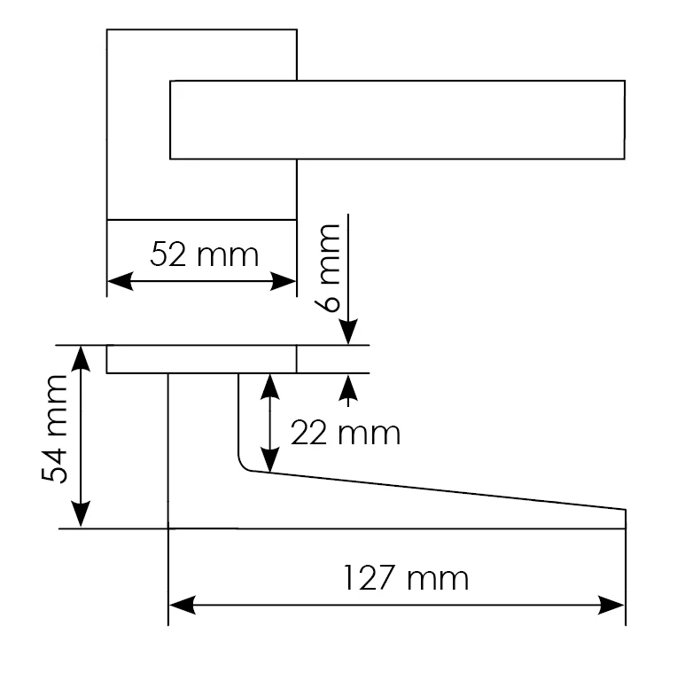 Комплект дверных ручек MH-54-S6 BL с заверткой MH-WC-S6 BL + замок M1895 BL, цвет черный фотомореллиМинск