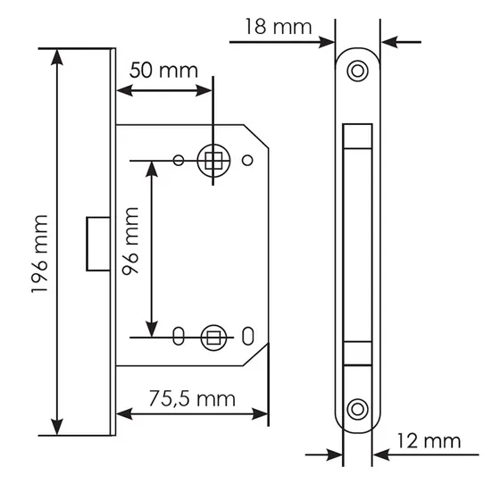 Комплект дверных ручек MH-54-S6 BL с заверткой MH-WC-S6 BL + замок M1895 BL, цвет черный фото дверная фурнитура Минск