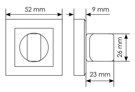 Комплект дверных ручек MH-28 BL-S с заверткой MH-WC-S BL, цвет черный  фотомореллиМинск