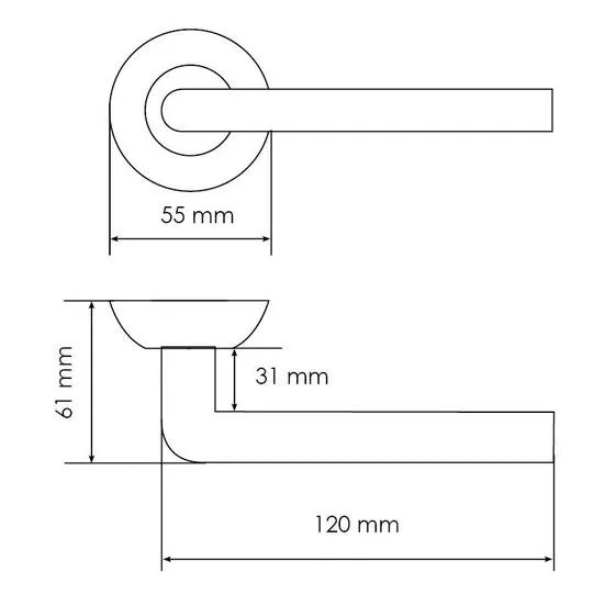 Комплект дверных ручек MH-03 BL с заверткой MH-WC BL + магнитный замок M1895 BL, цвет черный  фотомореллиМинск