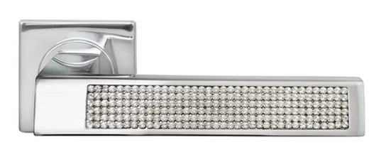 Ручка дверная DOLCE VITA S1 CRO раздельная на квадратной розетке, цвет - хром, латунь фото 1 Ручка дверная DOLCE VITA S1 CRO раздельная на квадратной розетке, цвет - хром, латунь фото купить Минск