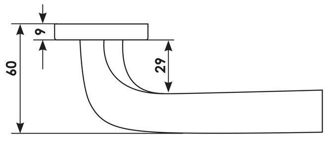 Ручка дверная COMETA R5 NIS раздельная на круглой розетке, цвет - матовый никель, ЦАМ фото фурнитура Минск