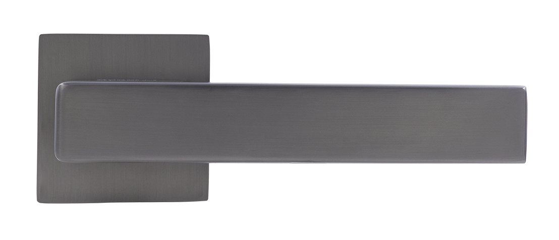 Ручка дверная LOT MH-56-S6 GR раздельная на квадратной розетке 6 мм, цвет графит, ЦАМ фото купить в Минске