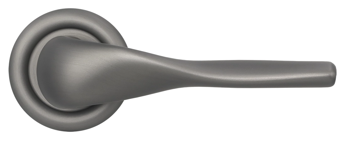 Ручка дверная LVB R7 WF на круглой розетке, цвет Зимняя стужа/Winter Frost фото купить в Минске