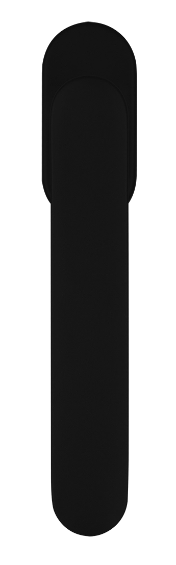Ручка оконная LE BOAT W1 NERO-ST на прямоугольной розетке, цвет черный soft-touch, латунь фото купить в Минске