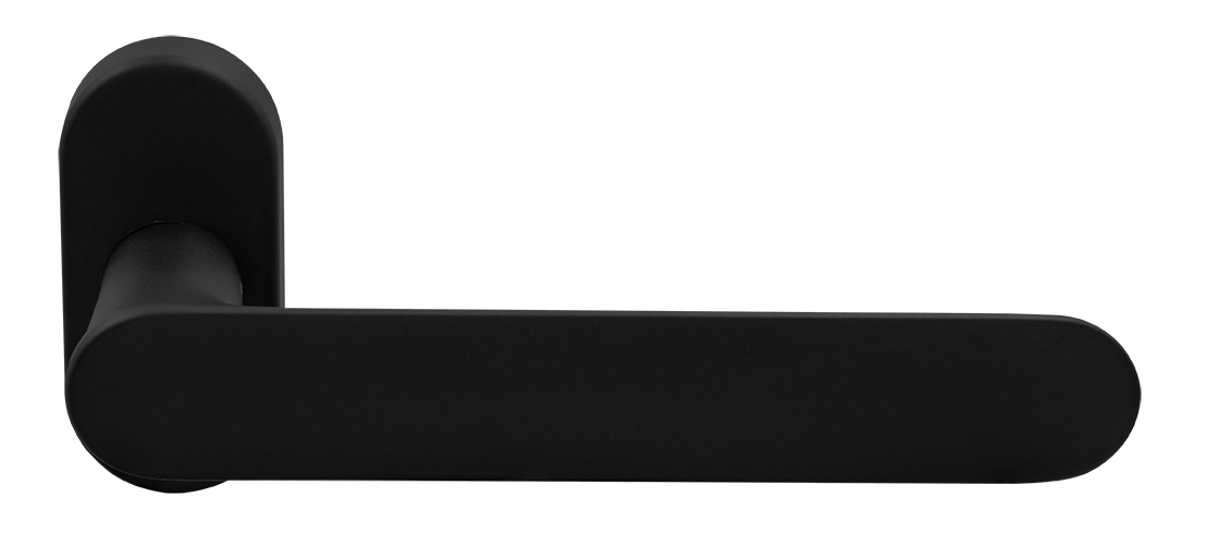 Ручка оконная LE BOAT W1 NERO-ST на прямоугольной розетке, цвет черный soft-touch, латунь фото morelli Минск