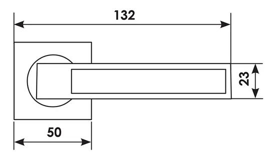 Ручка дверная DOLCE VITA S1 CRO раздельная на квадратной розетке, цвет - хром, латунь фото 3 Ручка дверная DOLCE VITA S1 CRO раздельная на квадратной розетке, цвет - хром, латунь фото фурнитура Минск