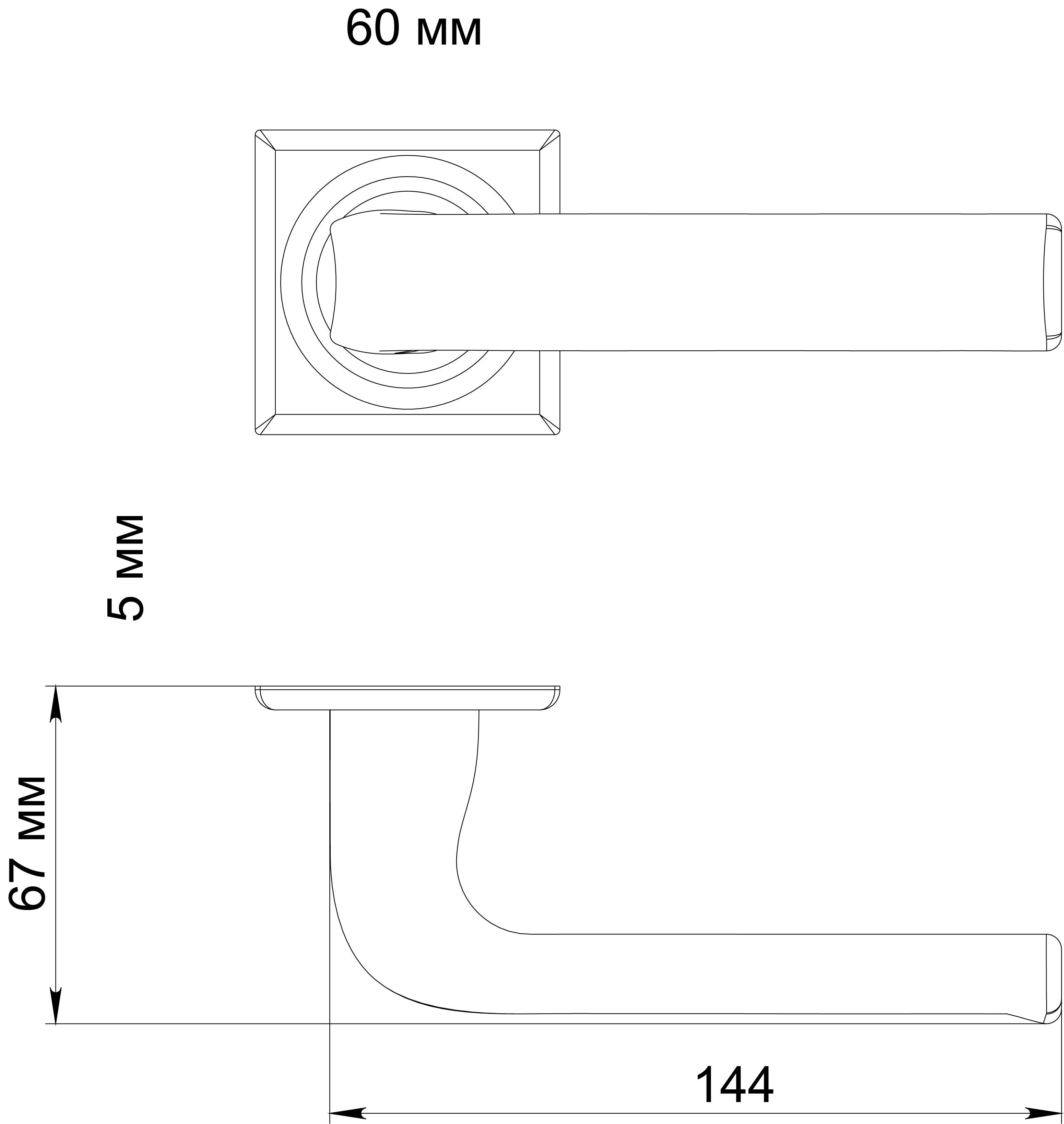 Ручка дверная THE BUS STATION S7 WF на квадратной розетке, цвет Зимняя стужа/Winter Frost фото фурнитура Минск