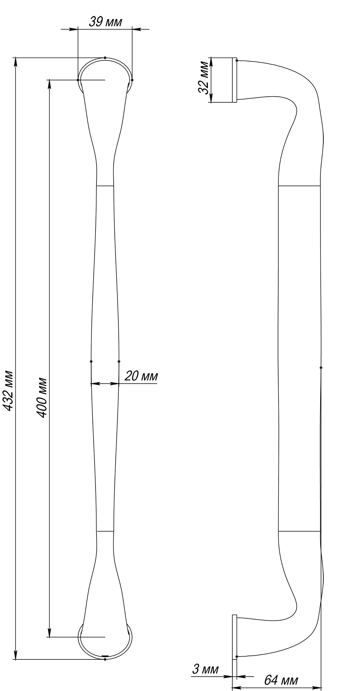 Ручка-скоба LVB PH SMI, цвет Весенняя дымка/Spring Mist фото купить в Минске