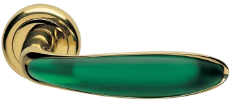 MURANO R4 OTL/VERDE, ручка дверная, цвет -  золото/нефрит