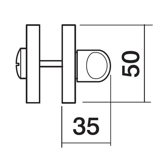 LUX-WC-R2 OBR, завертка сантехническая, цвет - кофе фото купить в Минске