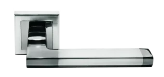 PANTS, ручка дверная MH-35 SN/BN-S, на квадратной накладке, цвет - бел. никель/черн. никель
