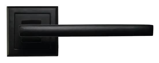 PANTS, ручка дверная на квадратной накладке MH-35 BL-S, цвет - черный фото #2