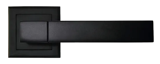 FUKOKU, ручка дверная на квадратной накладке MH-28 BL-S, цвет - черный фото купить в Минске