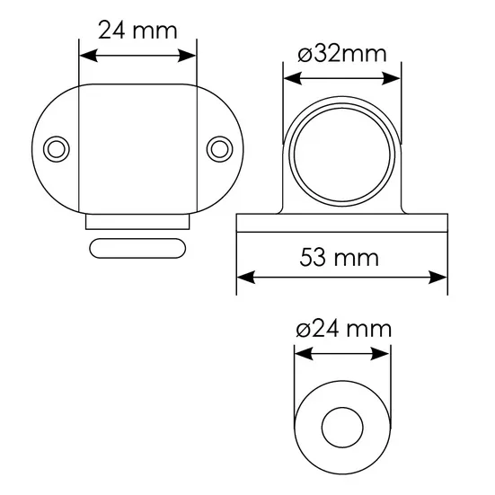 Ограничитель двери MDS-1 PC магнитный, цвет хром фото купить в Минске