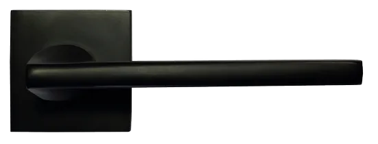 KAFFEE, ручка дверная на квадратной накладке MH-50-S6 BL, цвет - черный фото купить в Минске