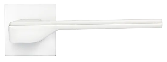 PIERRES, ручка дверная на квадратной накладке MH-49-S6 W, цвет - белый фото купить в Минске