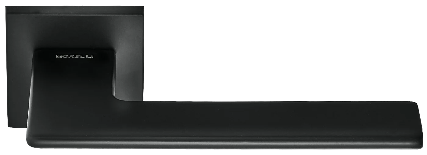 PLATEAU, ручка дверная на квадратной накладке MH-51-S6 BL, цвет - черный фото #1