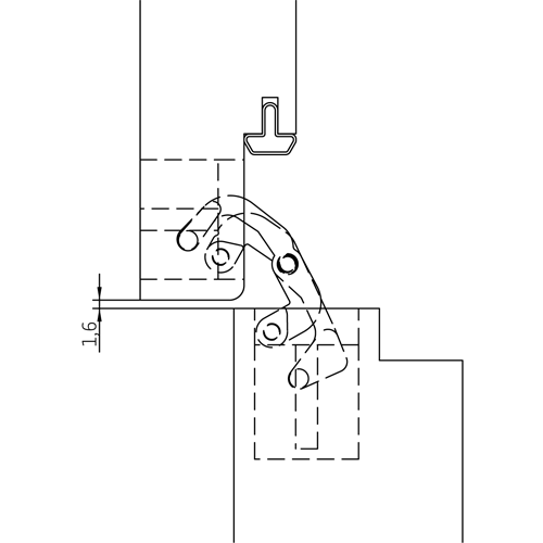 HH-19 B, скрытая петля, цвет - черный фотомореллиМинск